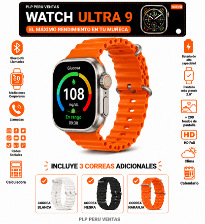 GlucoWatch Ultra 9⌚️🌟: Controla Glucosa, Ritmo Cardíaco y Presión Arterial (5 segundos / 99% de exactitud)